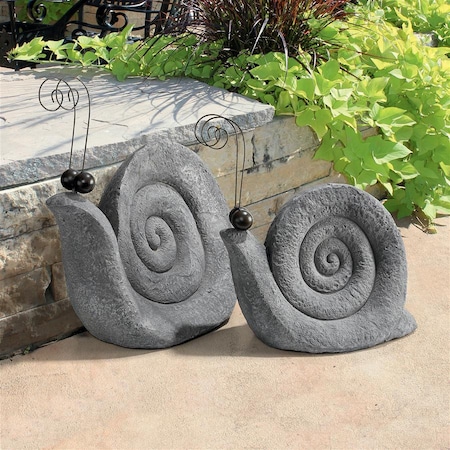 At A Snail's Pace Garden Gastropod Statues: Medium And Large Set